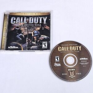 Call of Duty Deluxe Edition Game of the Year PC 2004 Disc‎ 2 Jewel Case & CD Key
